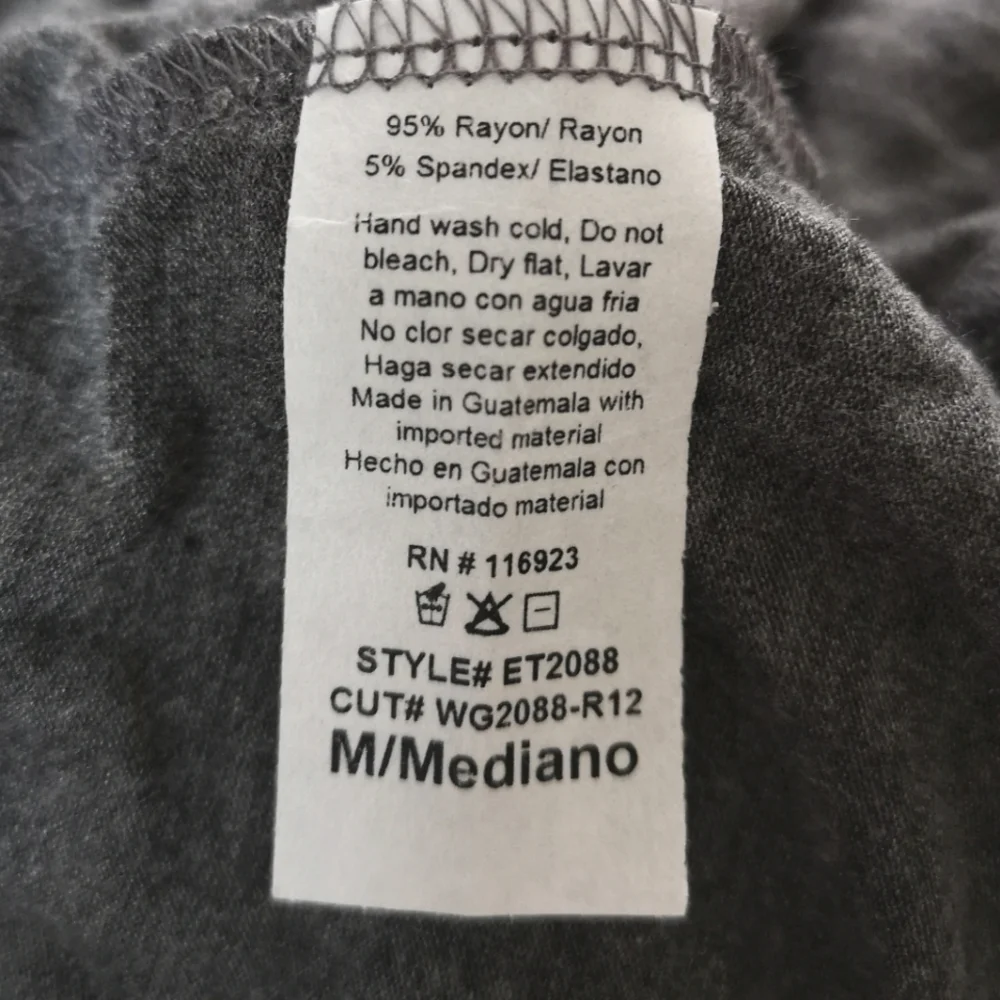 Easel Los Angeles Dress Tunic Ruffle Hem Gray Long Sleeve Stretch Medium Large - Picture 9 of 9
